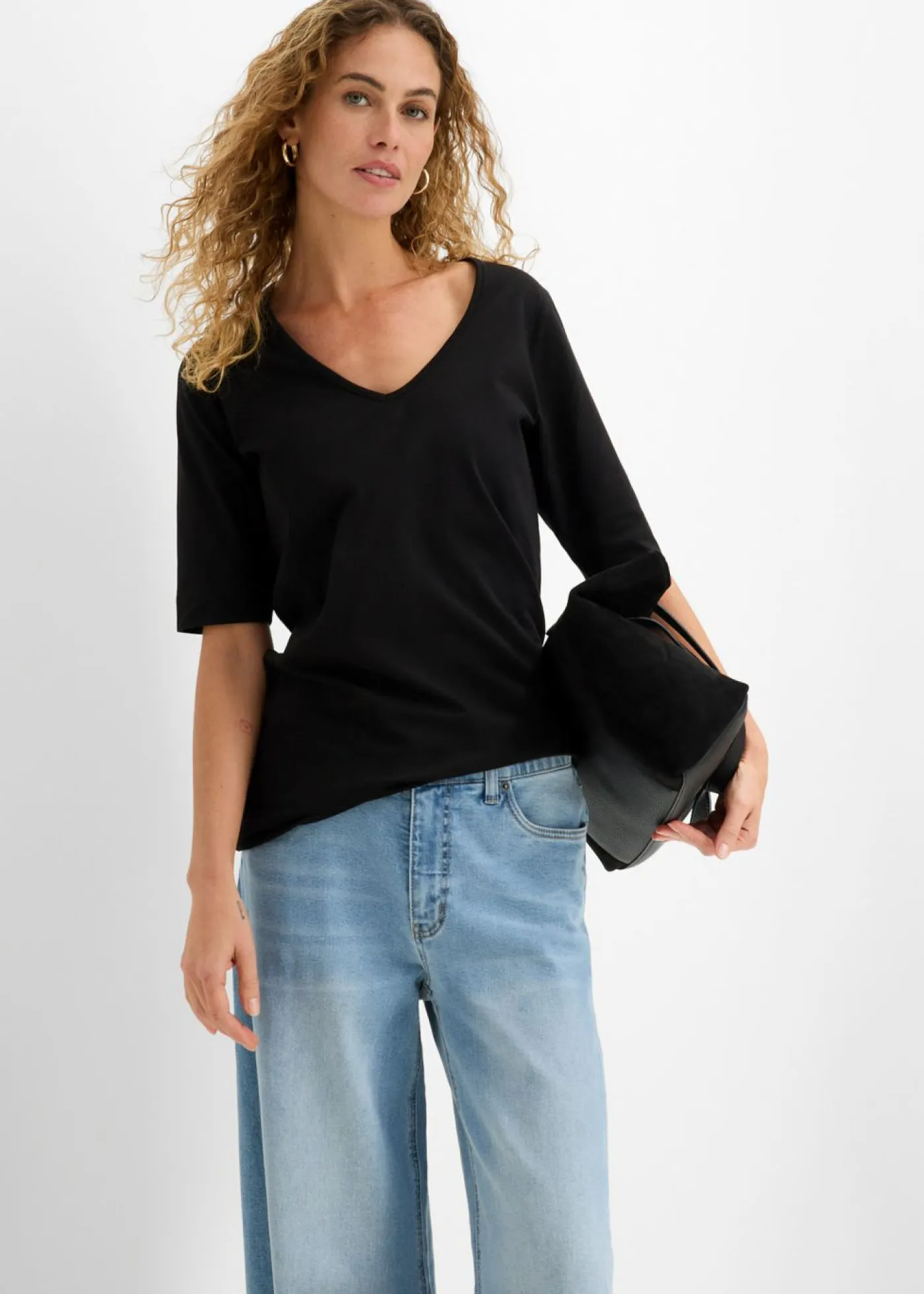Clearance Camiseta larga favorecedora Mujer Básicos|Camisetas