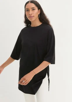 Best Camiseta larga holgada de algodón orgánico puro Mujer Camisetas