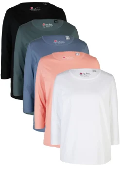 Clearance Camiseta larga (5 unidades) Mujer Básicos|Camisetas
