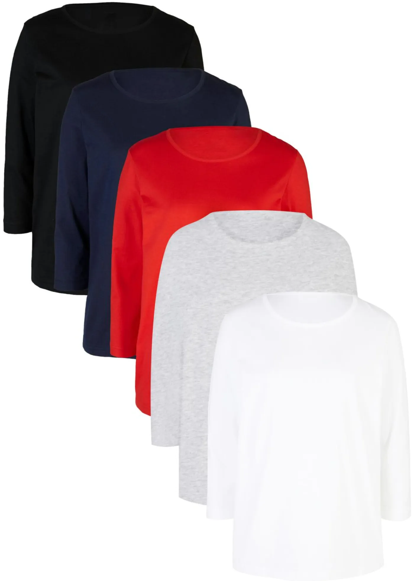 Discount Camiseta larga (5 unidades) Mujer Básicos|Camisetas