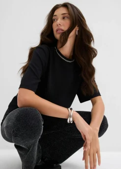 Sale Camiseta oversize con aplicaciones Mujer Camisetas