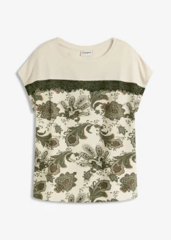 Sale Camiseta oversize con cinta de encaje Mujer Camisetas