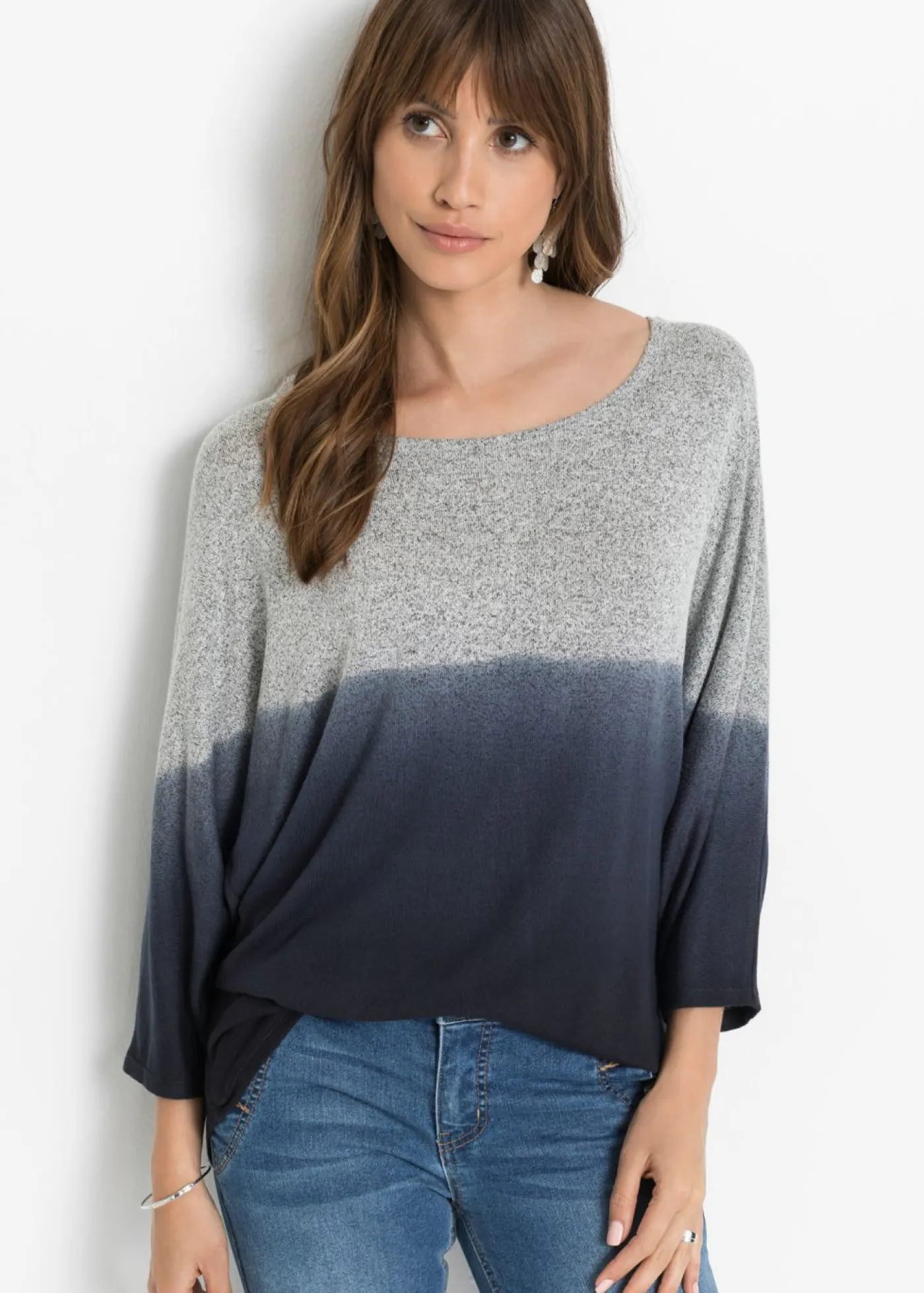 Outlet Camiseta oversize con transición de colores Mujer Camisetas