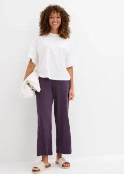 Hot Camiseta oversize, corta, de algodón orgánico puro y pesado Mujer Básicos|Camisetas