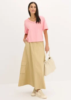 Hot Camiseta oversize de algodón puro Mujer Camisetas|Novedades