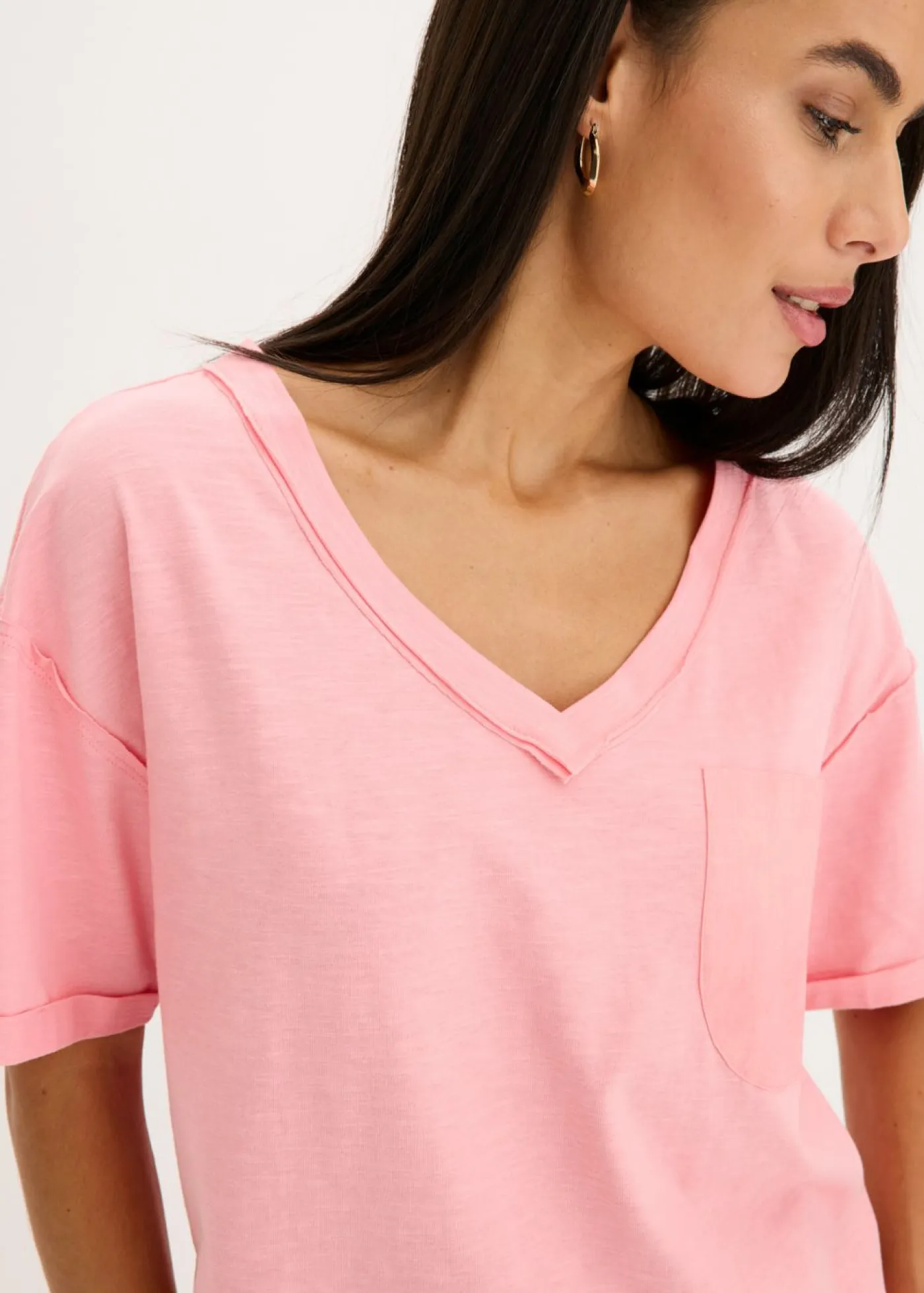 Hot Camiseta oversize de algodón puro Mujer Camisetas|Novedades