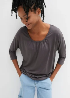 Sale Camiseta oversize de mezcla de viscosa Mujer Camisetas