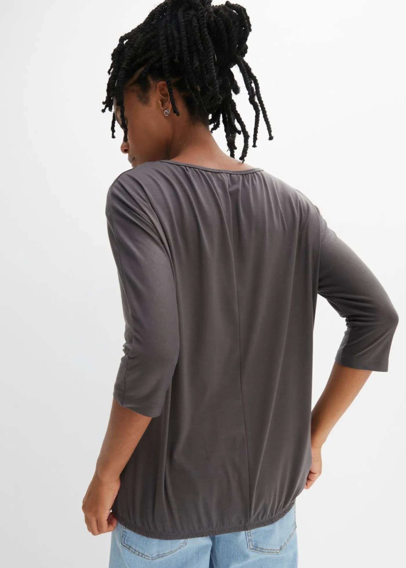 Sale Camiseta oversize de mezcla de viscosa Mujer Camisetas