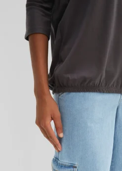 Sale Camiseta oversize de mezcla de viscosa Mujer Camisetas