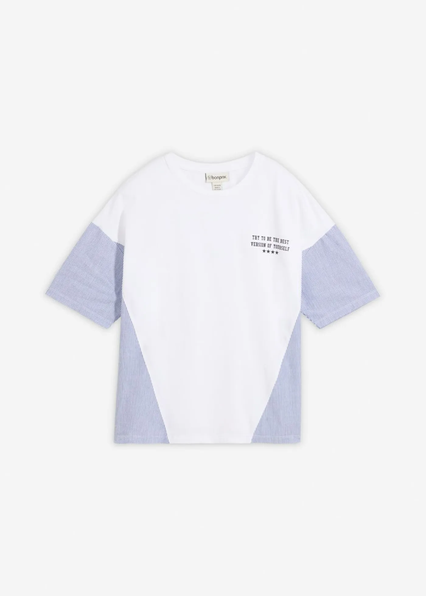 Hot Camiseta oversize de mezcla de algodón Mujer Camisetas|Novedades