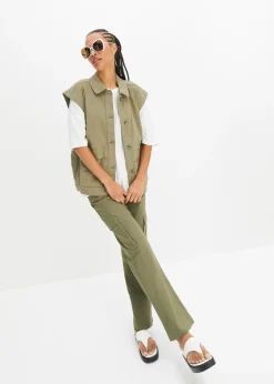 Outlet Camiseta oversize de viscosa fluida Mujer Camisetas