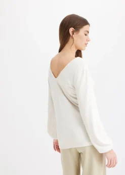 Best Camiseta polar con perlas Mujer Ropa Cómoda