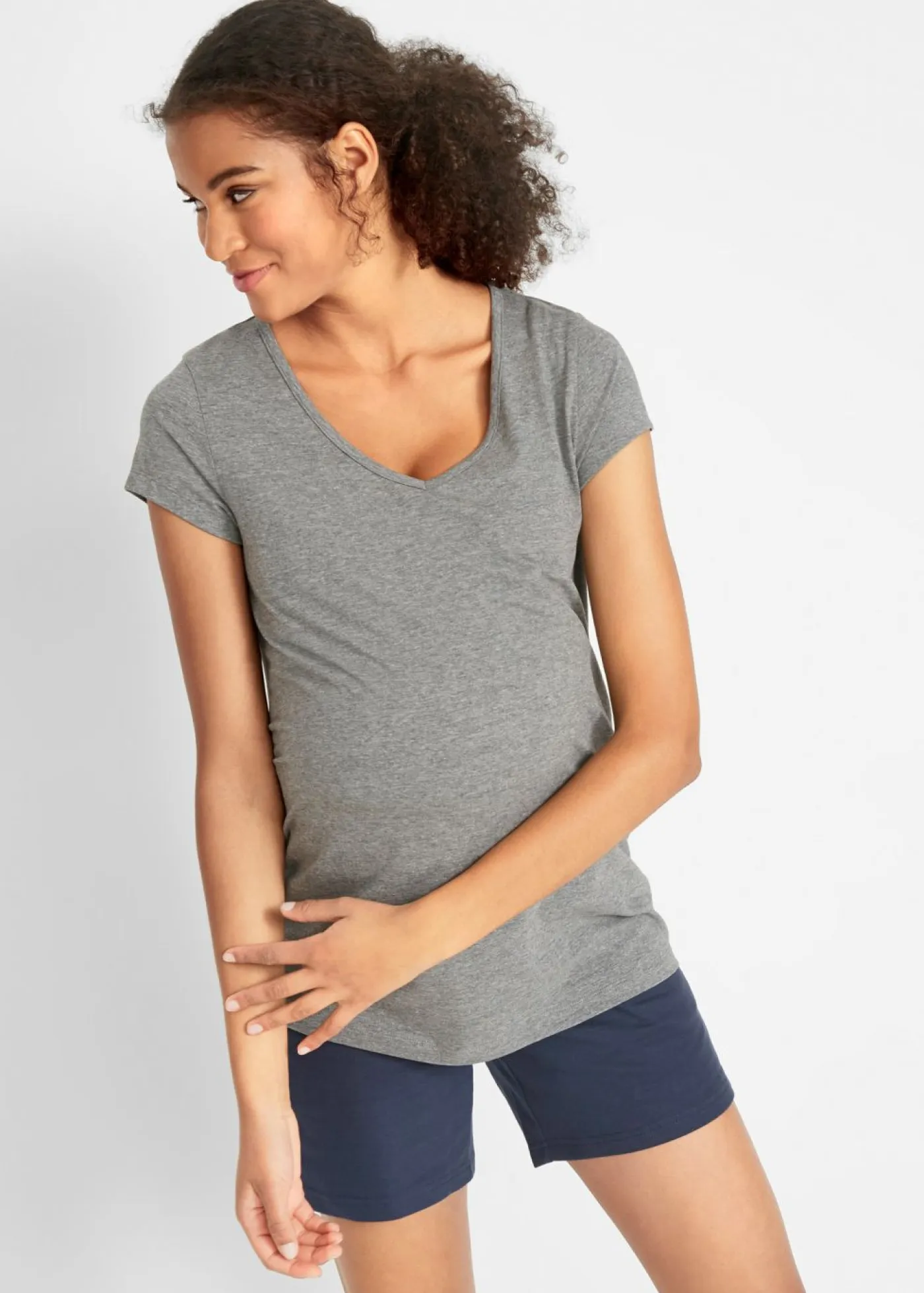 Outlet Camiseta premamá básica de algodón orgánico (2 unidades) Mujer Premamá