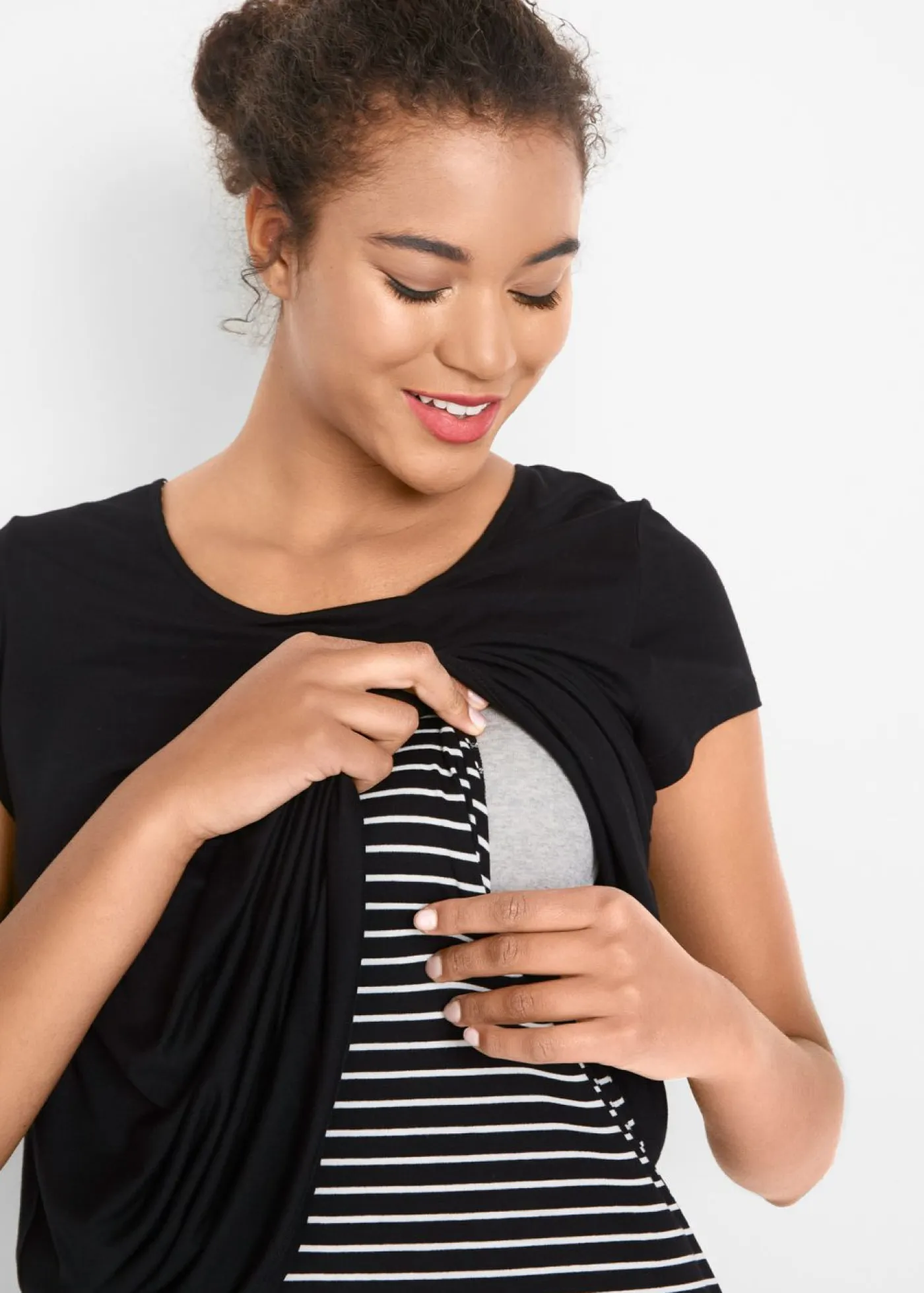 Online Camiseta premamá y de lactancia 2 en 1 de viscosa Mujer Premamá