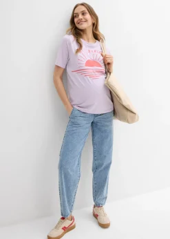 Hot Camiseta premamá y de lactancia 2 en 1 de algodón orgánico Mujer Premamá