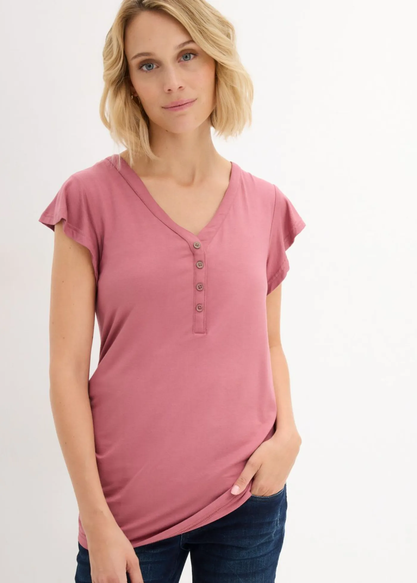 Discount Camiseta premamá/de lactancia con viscosa sostenible Mujer Premamá