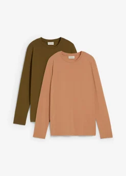 Discount Camiseta slim fit con algodón orgánico puro (2 unidades) Mujer Básicos|Camisetas