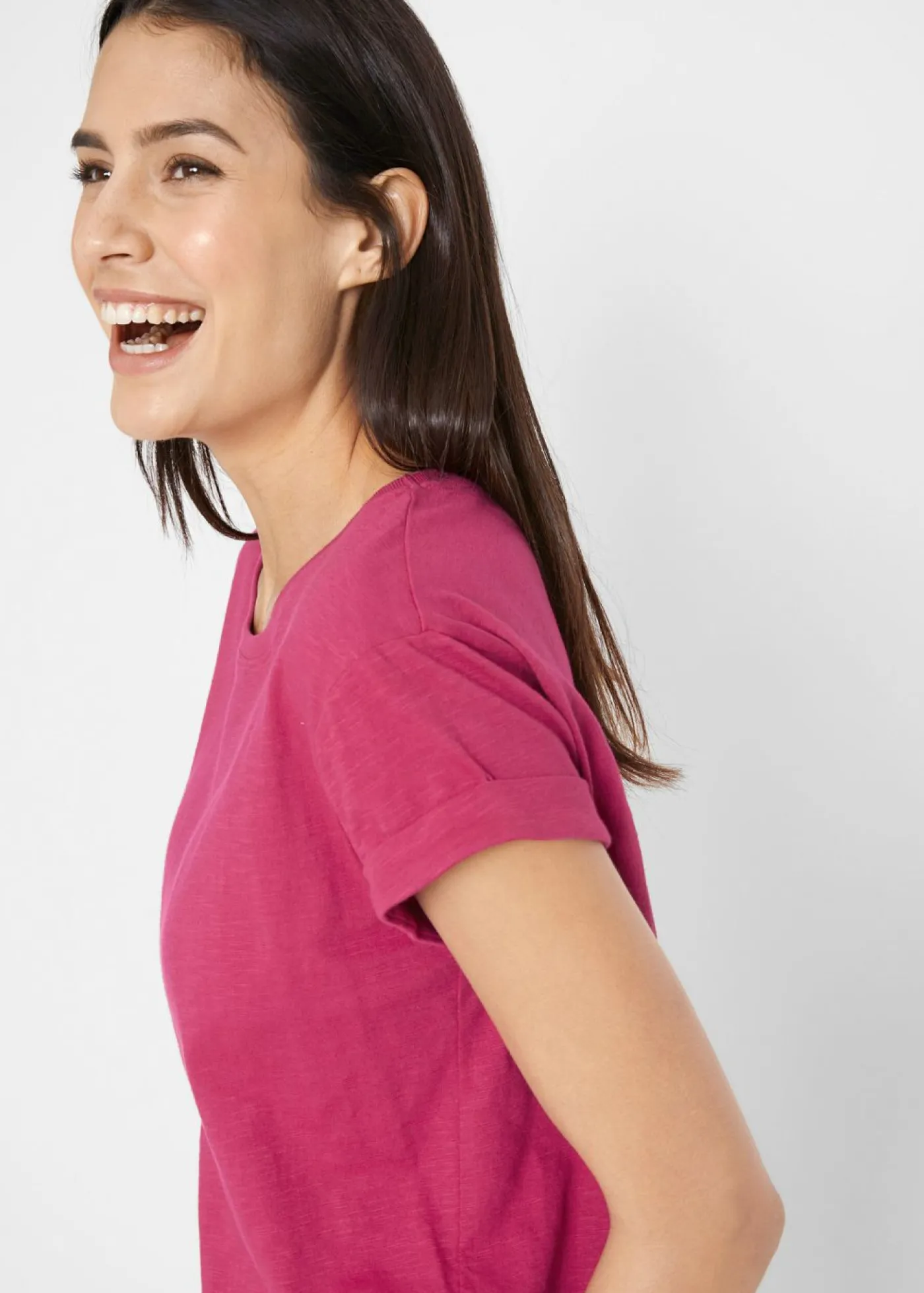 New Camiseta tipo boxy Mujer Básicos|Camisetas