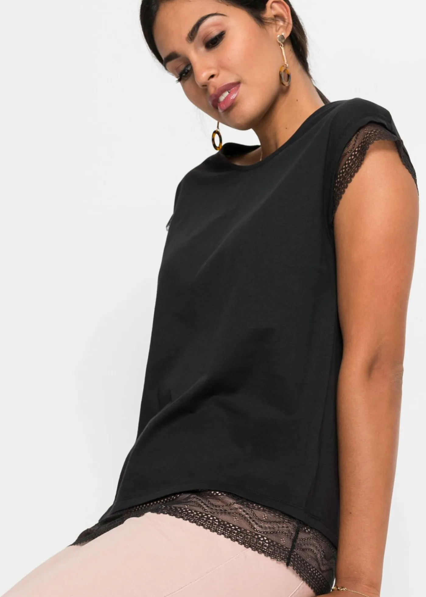 Sale Camiseta tipo boxy de algodón Mujer Camisetas