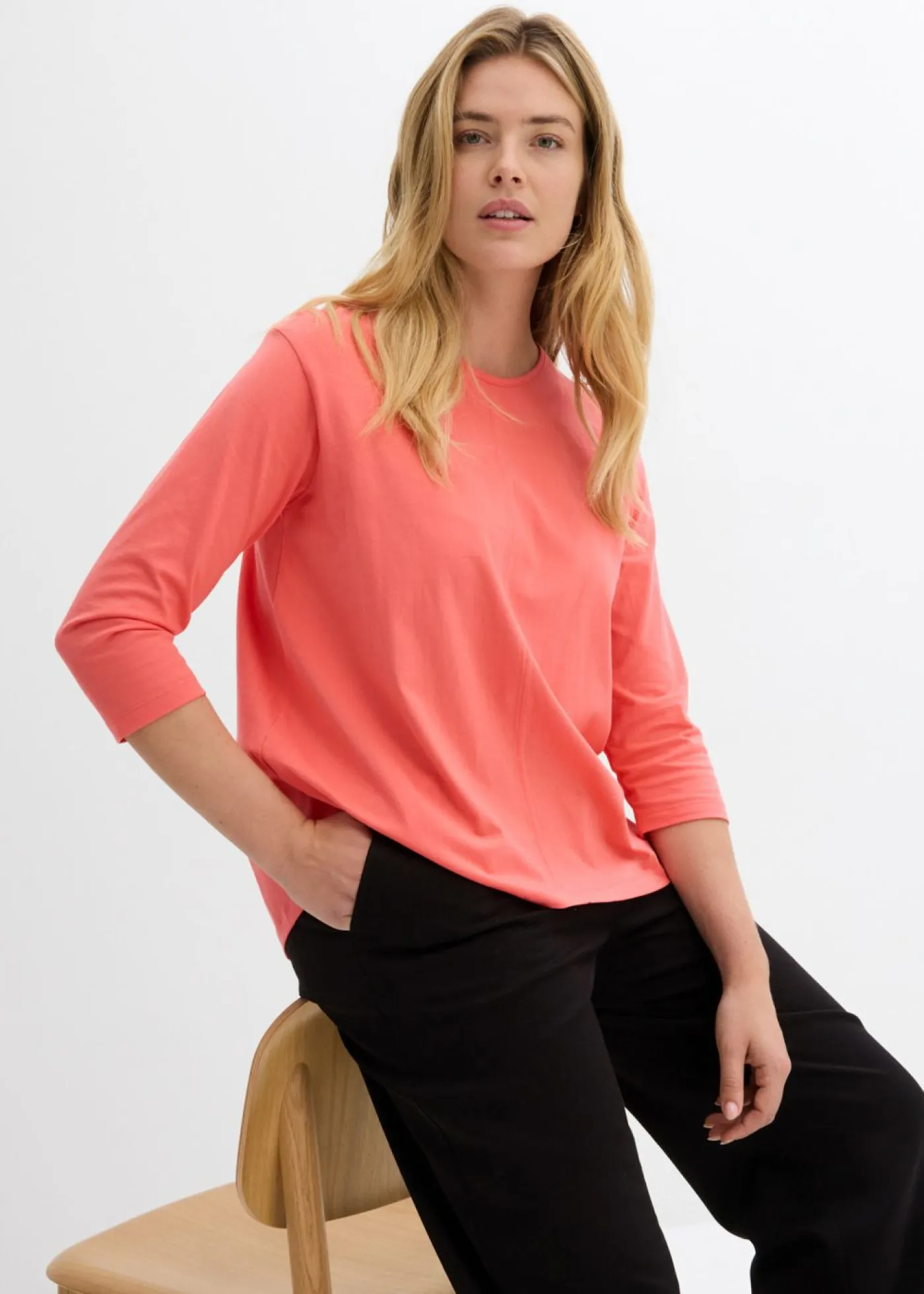 Outlet Camiseta tipo boxy de algodón orgánico Mujer Camisetas