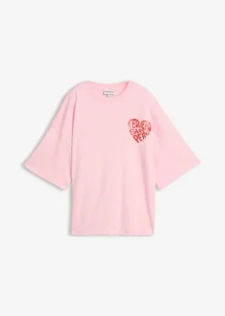 Clearance Camiseta tipo boxy de algodón grueso Mujer Camisetas