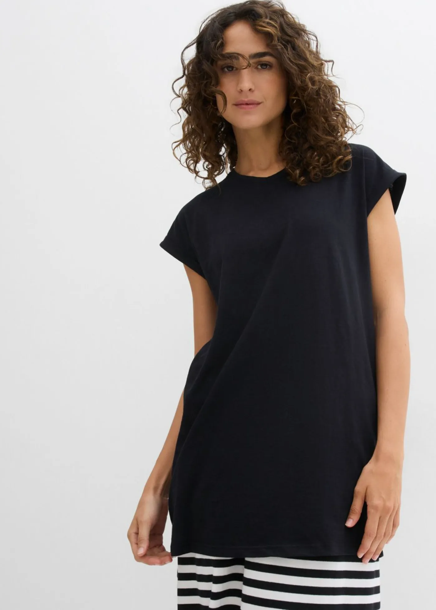 Camiseta tipo boxy de algodón orgánico puro Mujer Básicos|Camisetas