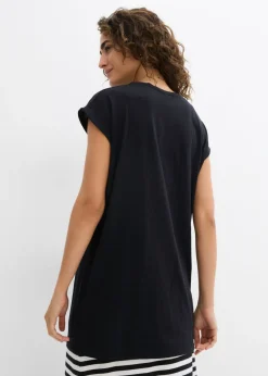 Camiseta tipo boxy de algodón orgánico puro Mujer Básicos|Camisetas