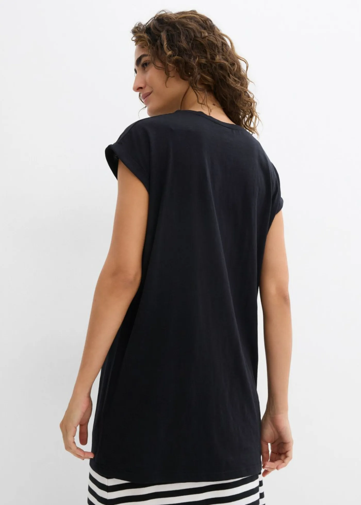Camiseta tipo boxy de algodón orgánico puro Mujer Básicos|Camisetas