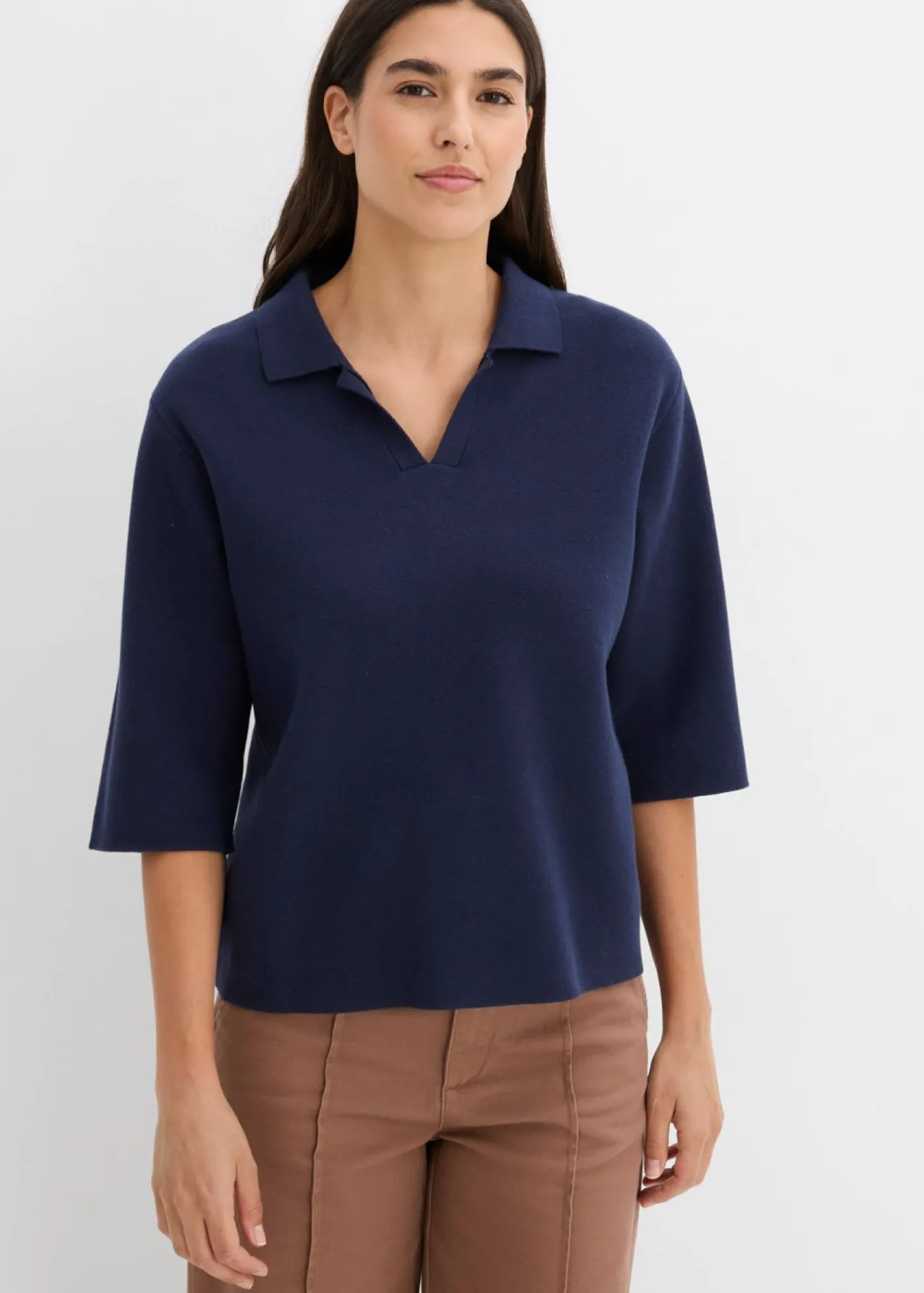 Clearance Camiseta tipo polo de punto Mujer Camisetas|Novedades