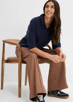 Clearance Camiseta tipo polo de punto Mujer Camisetas|Novedades