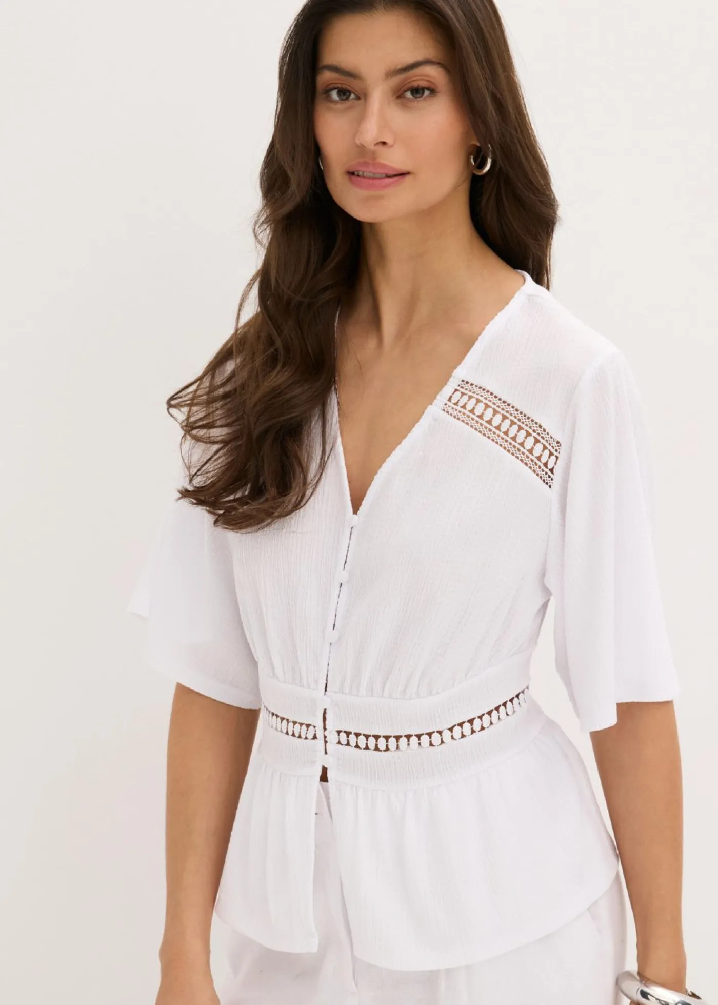 Online Camiseta tipo túnica con encaje Mujer Camisetas