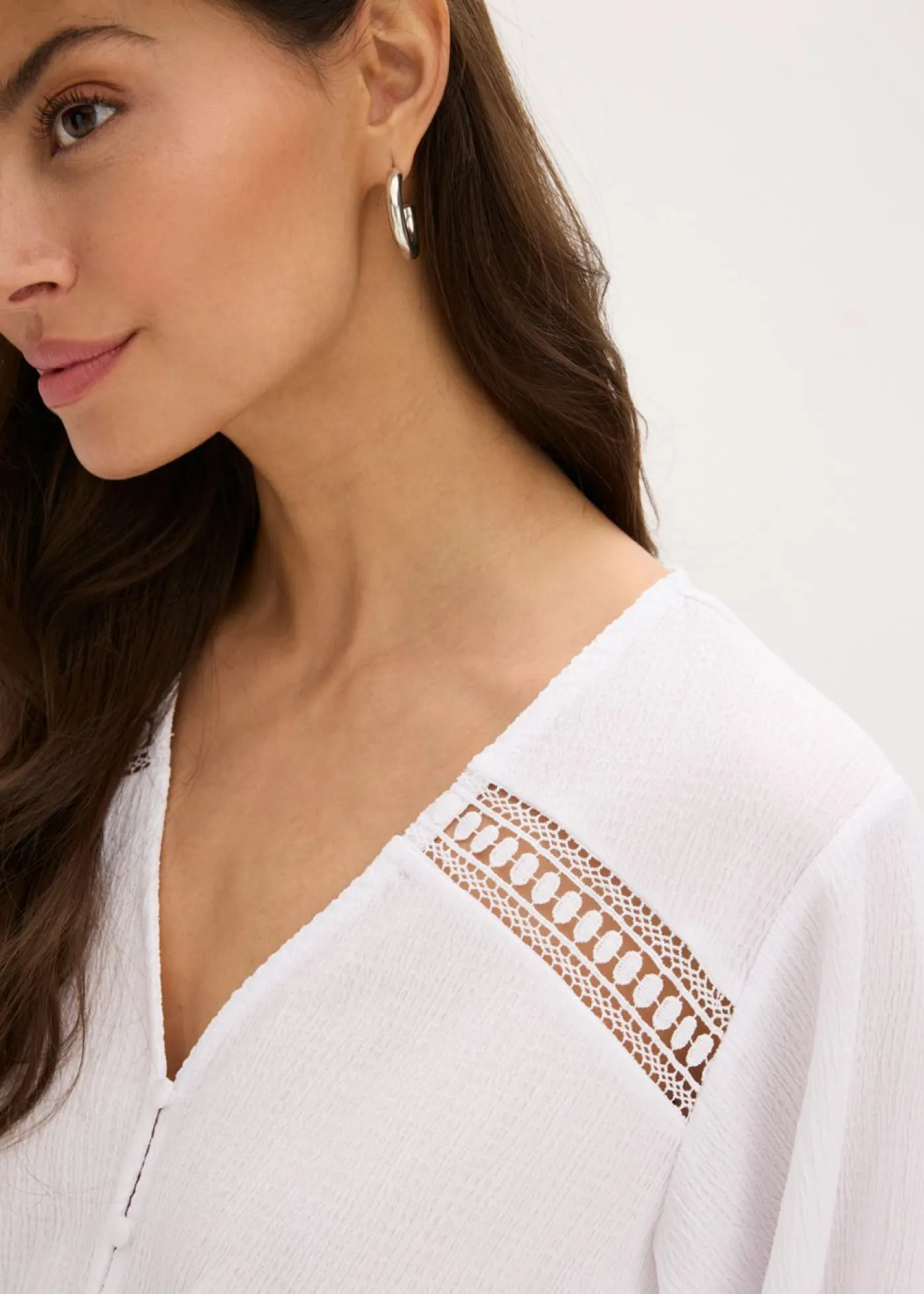 Online Camiseta tipo túnica con encaje Mujer Camisetas