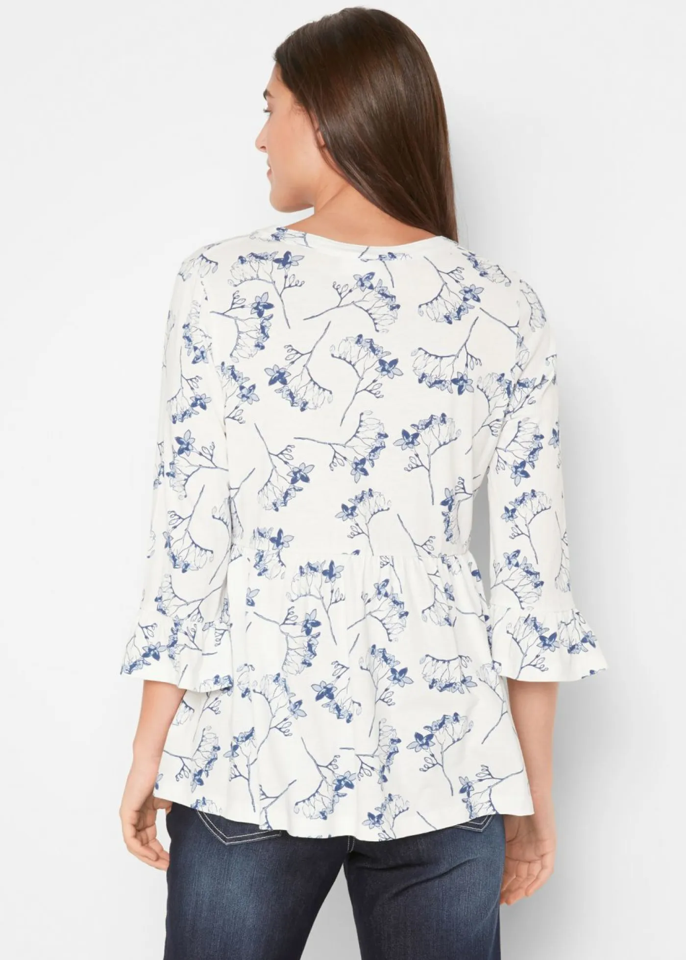 Sale Camiseta tipo túnica con mangas 3/4 Mujer Camisas Y Blusas