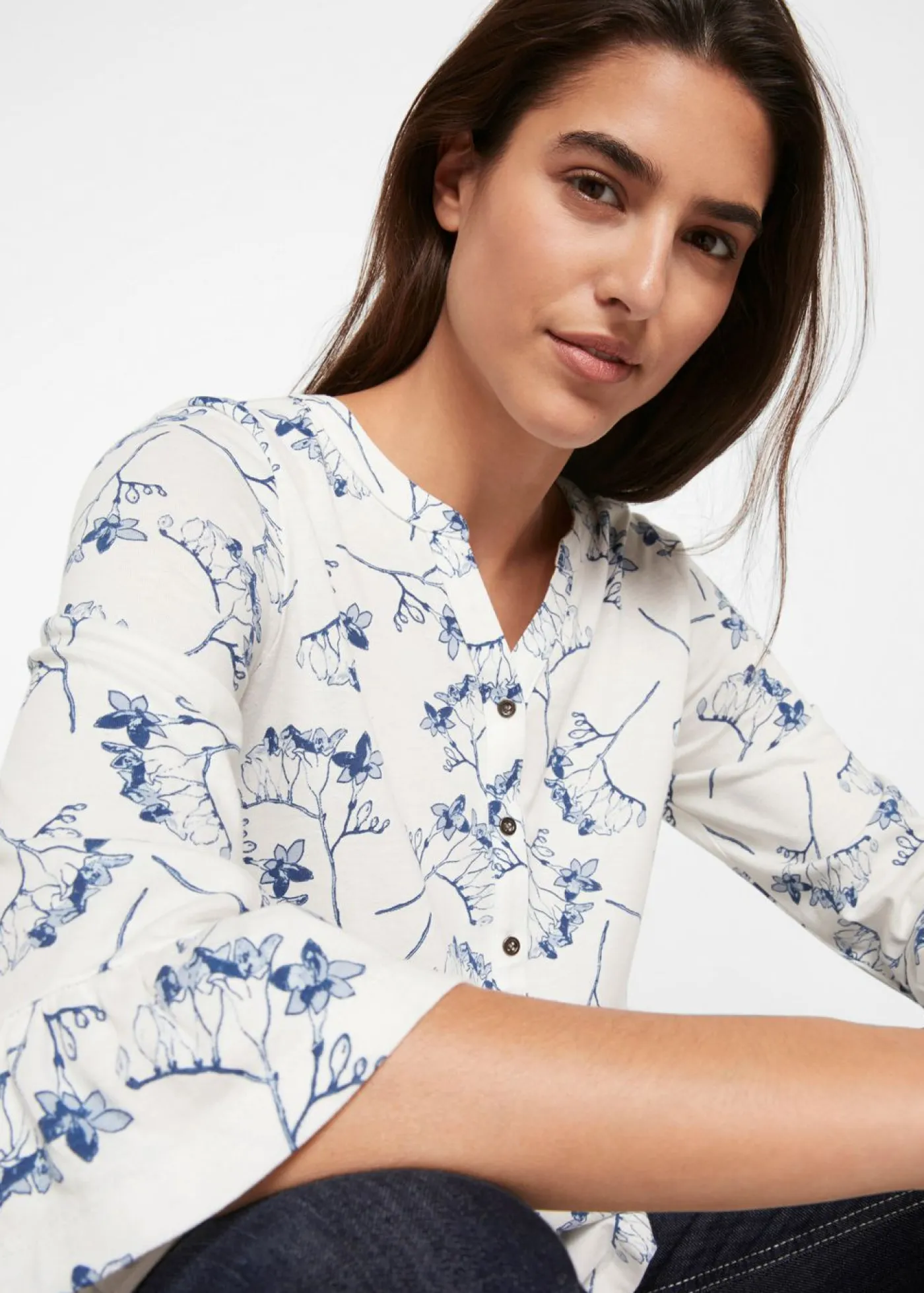 Sale Camiseta tipo túnica con mangas 3/4 Mujer Camisas Y Blusas