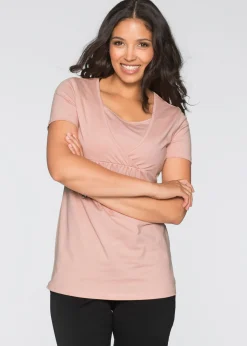 Best Camisetas premamá y de lactancia 2 en 1 (2 unidades) Mujer Premamá