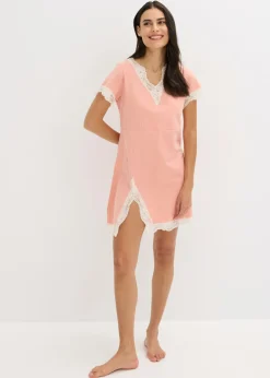 Clearance Camisón corto con un encaje delicado Mujer Ropa Para Dormir