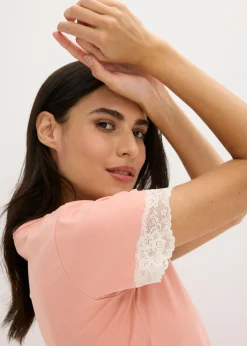 Clearance Camisón corto con un encaje delicado Mujer Ropa Para Dormir