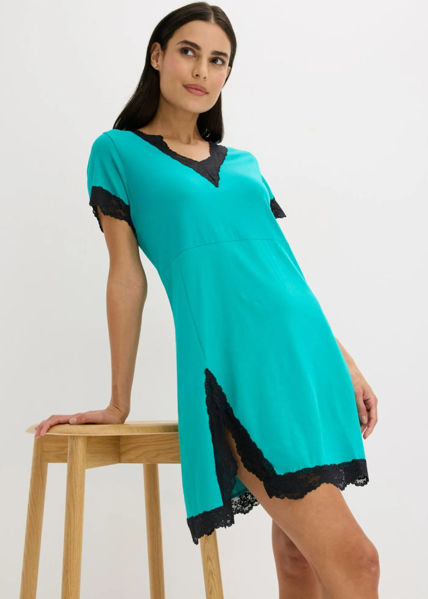 Camisón corto con un encaje delicado Mujer Ropa Para Dormir
