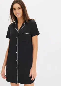 Outlet Camisón corto de algodón orgánico puro Mujer Básicos|Ropa Para Dormir