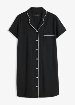 Outlet Camisón corto de algodón orgánico puro Mujer Básicos|Ropa Para Dormir