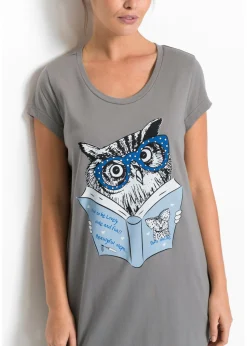 Sale Camisón corto de algodón orgánico puro Mujer Ropa Para Dormir|Novedades