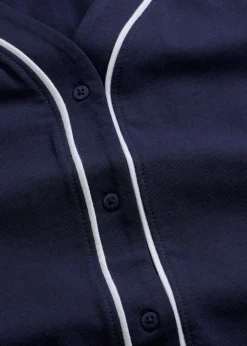 Outlet Camisón corto de algodón puro con botones Mujer Básicos|Ropa Para Dormir