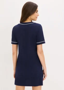 Outlet Camisón corto de algodón puro con botones Mujer Básicos|Ropa Para Dormir