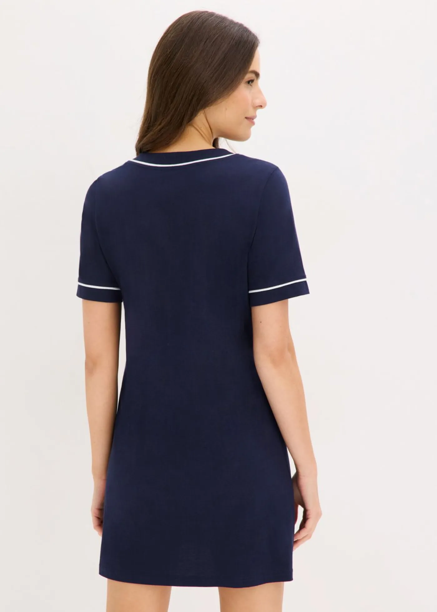 Outlet Camisón corto de algodón puro con botones Mujer Básicos|Ropa Para Dormir