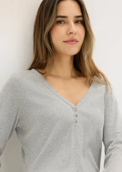 Outlet Camisón de canalé con botones Mujer Ropa Para Dormir