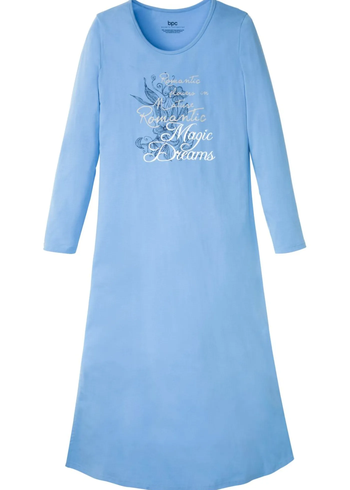 Outlet Camisón largo de algodón orgánico puro Mujer Ropa Para Dormir