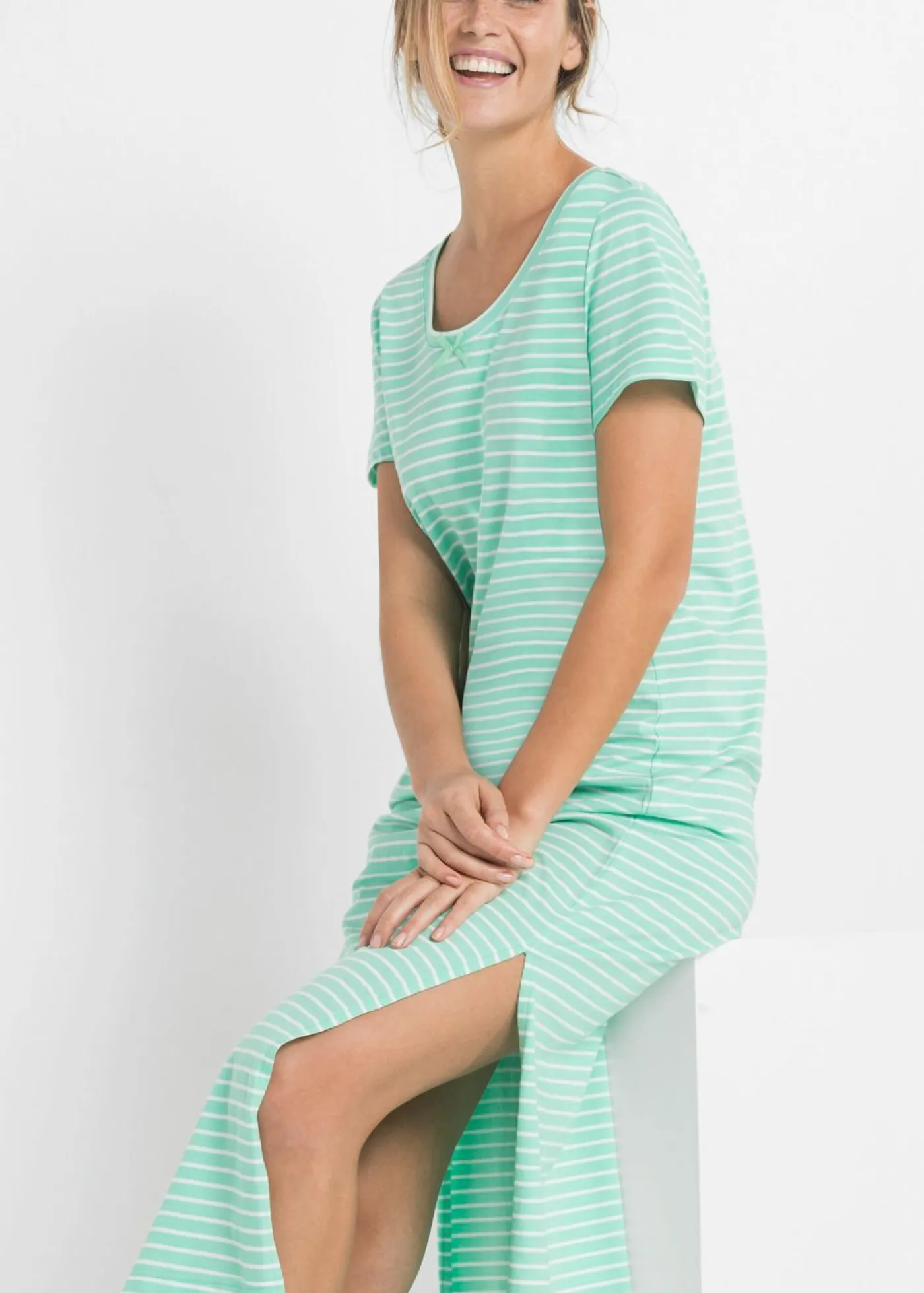 Outlet Camisón largo de algodón puro Mujer Básicos|Ropa Para Dormir