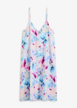 Sale Camisón largo de satén brillante Mujer Ropa Para Dormir