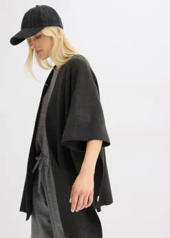 Capa de punto oversize Mujer Esenciales|Chaquetas Y Abrigos