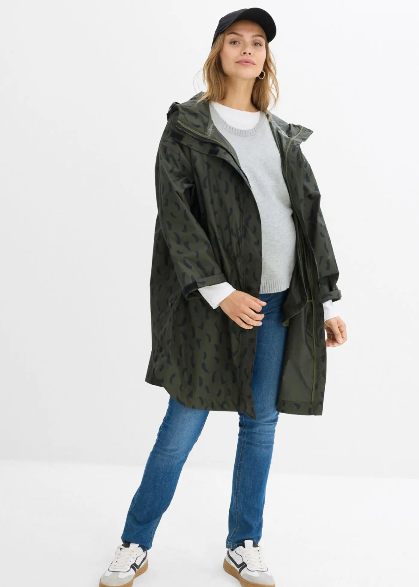 Hot Capa impermeable premamá 3 en 1 con inserto de porteo y bolsa Mujer Premamá